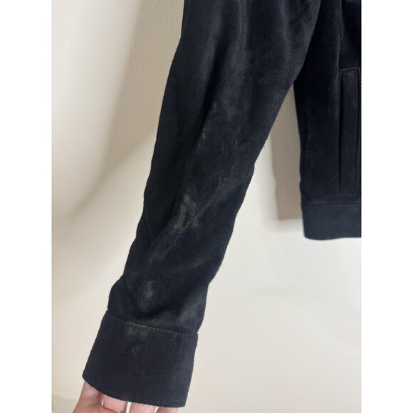 Todd Snyder Jacket Mens XS Black Suede Dylan Calf Leather Trucker Snap - Picture 6 of 16